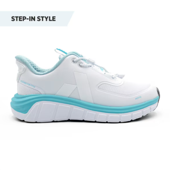 Quick Ship Anodyne No. 23 Women's Sport Runner w/ Heel Assist-White Blue