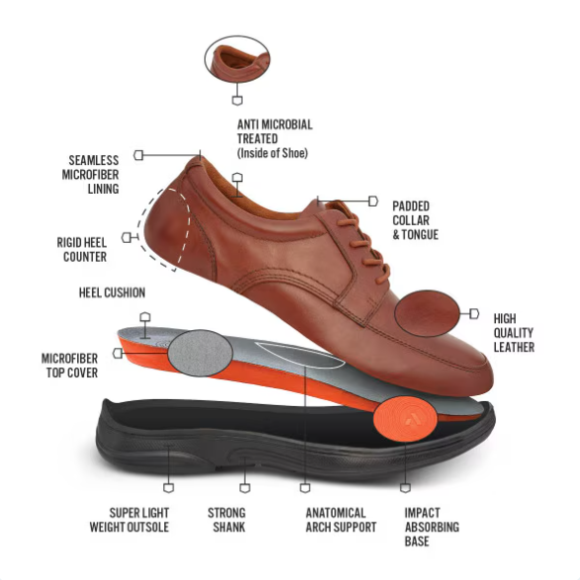 Quick Ship Anodyne No. 12 Men's Casual Oxford-Burnished Brown