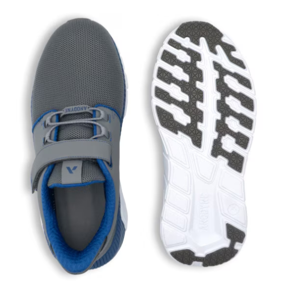 Quick Ship Anodyne No. 46 Men's Sport Jogger w/ Heel Assist-Grey Blue