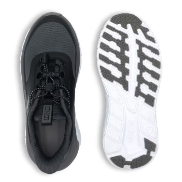 Quick Ship Anodyne No. 23 Women's Sport Runner w/ Heel Assist-Black Grey