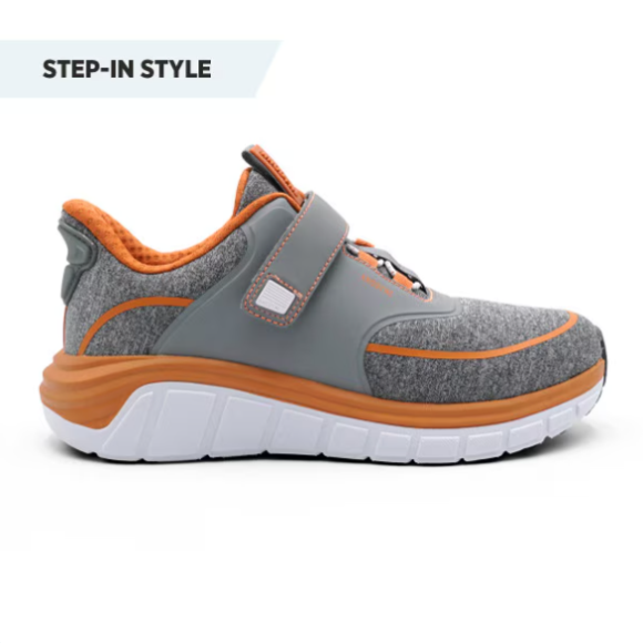 Quick Ship Anodyne No. 45 Women's Sport Jogger w/ Heel Assist-Grey Orange