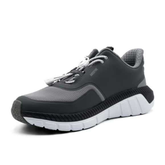 Quick Ship Anodyne No. 22 Men's Sport Runner w/ Heel Assist-Grey Black
