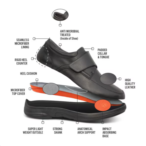 Quick Ship Anodyne No. 28 Men's Casual Oxford-Black