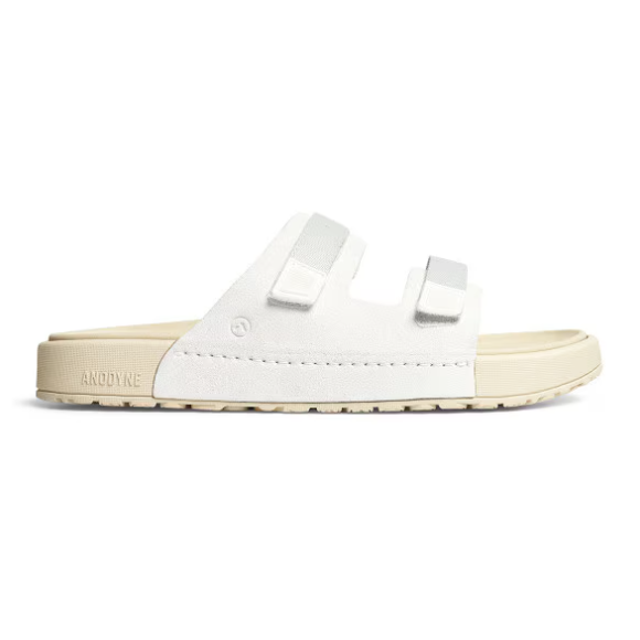 Quick Ship Anodyne No. 73 Women's Two Strap Sandal-White