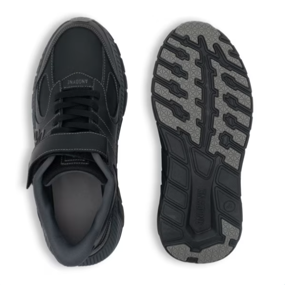 Quick Ship Anodyne No. 38 Men's Sport Walker w/ Heel Assist-Black