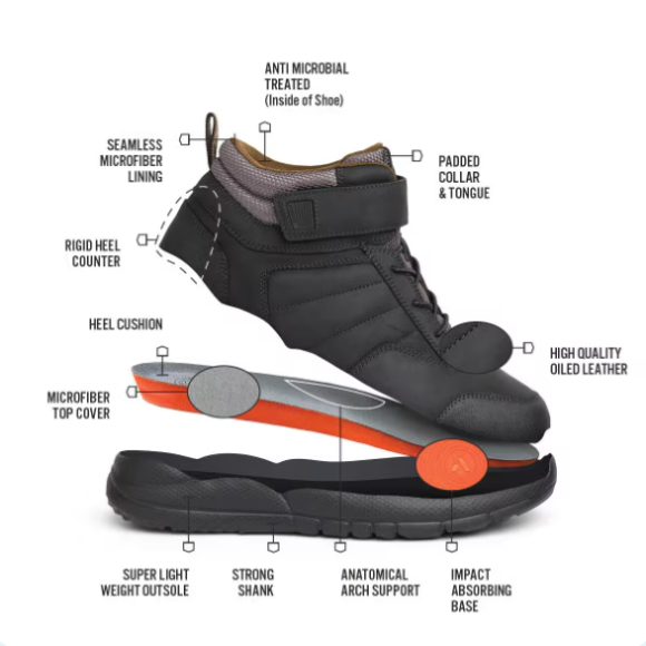 Quick Ship Anodyne No. 56 Men's Trail Boot-Oil Black