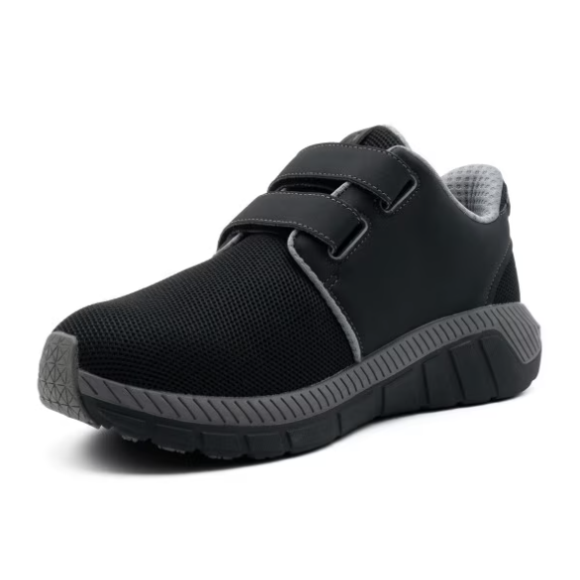 Quick Ship Anodyne No. 74 Men's Sport Double Depth w/ Heel Assist-Black Grey