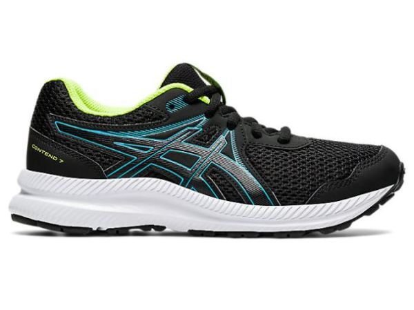 ASICS SHOES | CONTEND 7 GS - Black/Digital Aqua