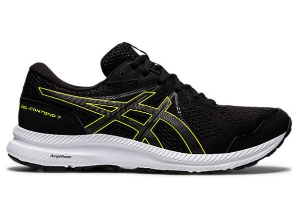 ASICS SHOES | GEL-CONTEND 7 (4E) - Black/Hazard Green