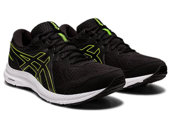 ASICS SHOES | GEL-CONTEND 7 (4E) - Black/Hazard Green