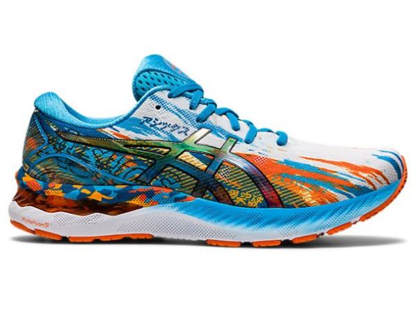 ASICS SHOES | GEL-NIMBUS 23 - Digital Aqua/Marigold Orange