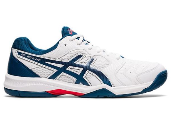 ASICS SHOES | GEL-DEDICATE 6 - White/Mako Blue