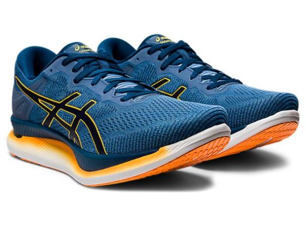 ASICS SHOES | GLIDERIDE - Grey Floss/Mako Blue