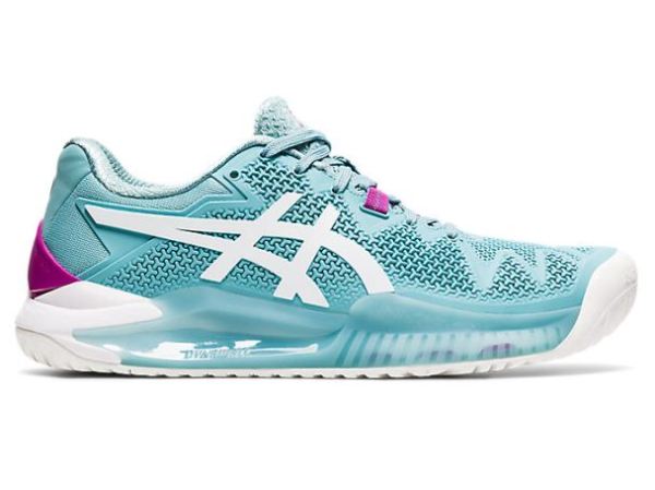 ASICS SHOES | GEL-Resolution 8 - Smoke Blue/White