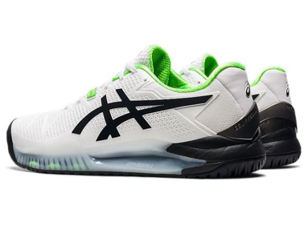 ASICS SHOES | GEL-RESOLUTION 8 (2E) - White/Green Gecko