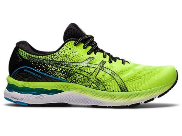 ASICS SHOES | GEL-NIMBUS 23 - Hazard Green/Black