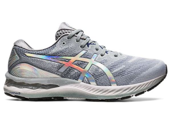 ASICS SHOES | GEL-NIMBUS 23 PLATINUM - Piedmont Grey/White