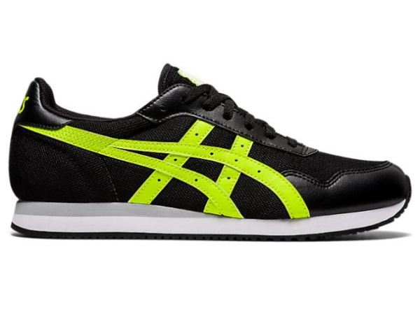 ASICS SHOES | TIGER RUNNER - Black/Hazard Green