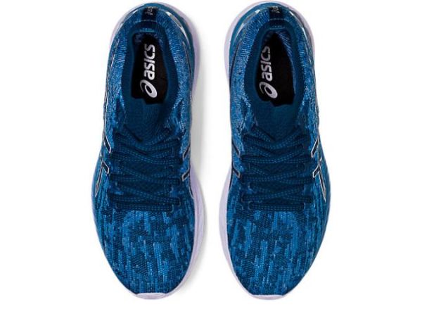 ASICS SHOES | GEL-NIMBUS 23 KNIT - Grey Floss/Mako Blue