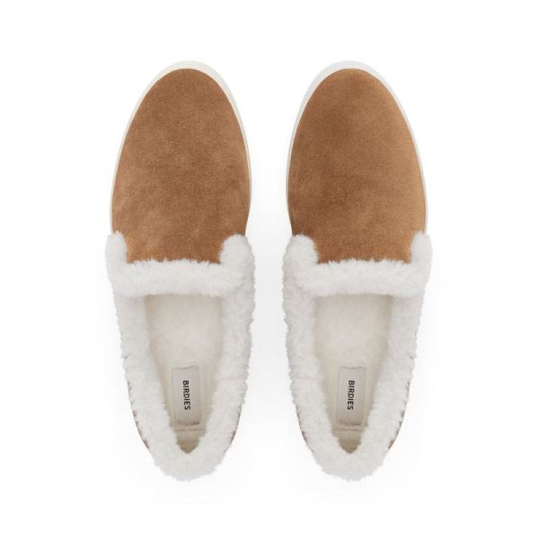 Birdies | The Swift-Brown Suede Faux Fur Women Shoes-Sequoia Faux Fur