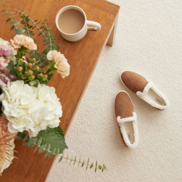 Birdies | The Swift-Brown Suede Faux Fur Women Shoes-Sequoia Faux Fur