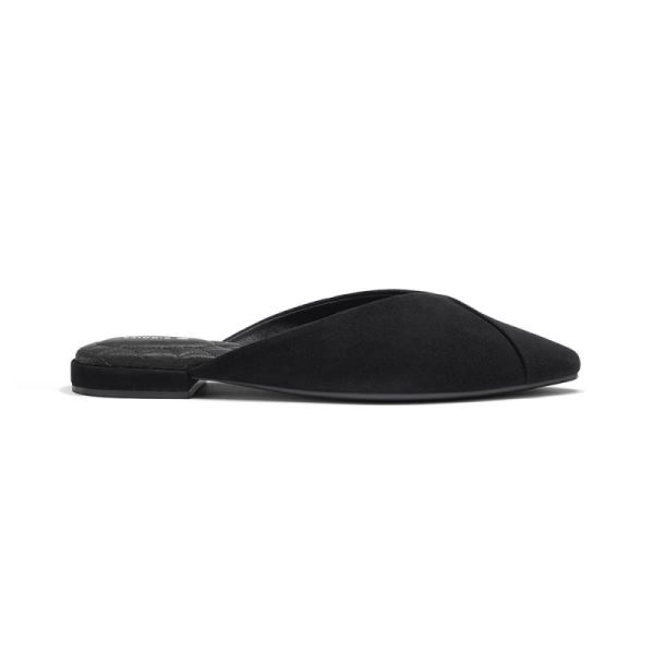 Birdies | The Swan-Black Suede Women Slide-Black