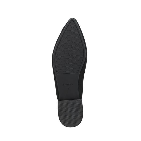 Birdies | The Swan-Black Suede Women Slide-Black