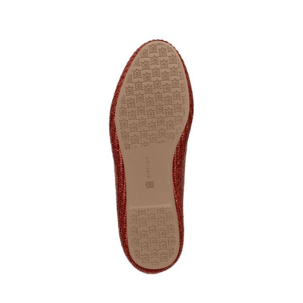 Birdies | The Starling-Red Woven Women Flat-Paprika