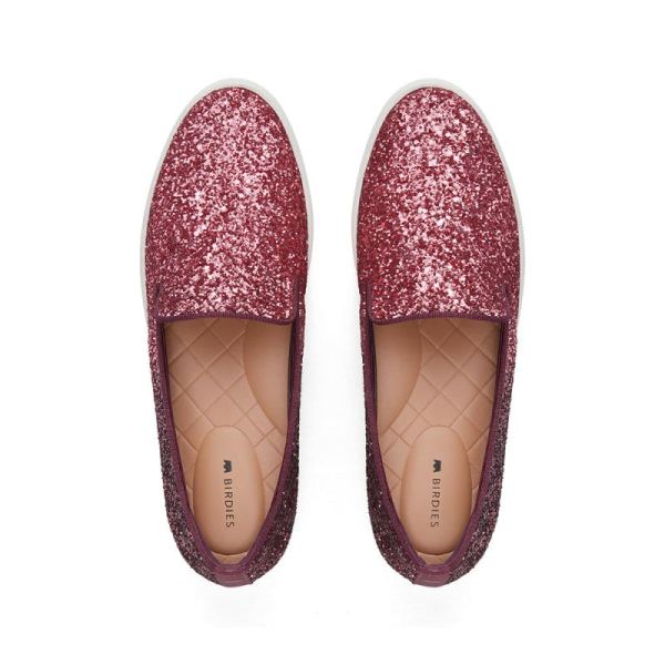 Birdies | The Swift-Dark Pink Glitter Women Shoes-Rose Sparkle