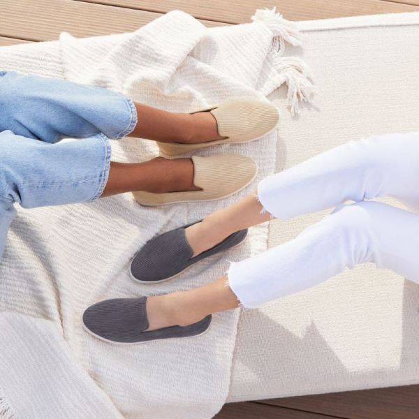 Birdies | The Swift-Gray Corduroy Women Shoes-Charcoal Corduroy