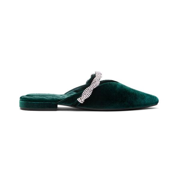 Birdies | The Swan-Emerald Velvet Crystal Band Women Slide-Emerald Crystal Bracelet