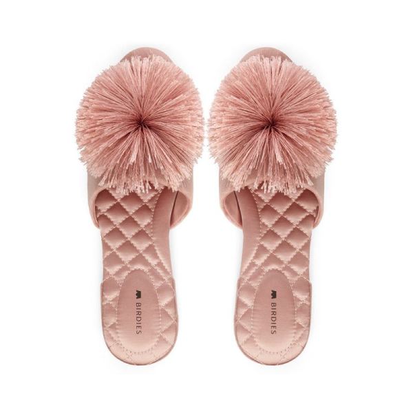 Birdies | The Songbird-Vegan Pink Velvet Women Slide-Blush