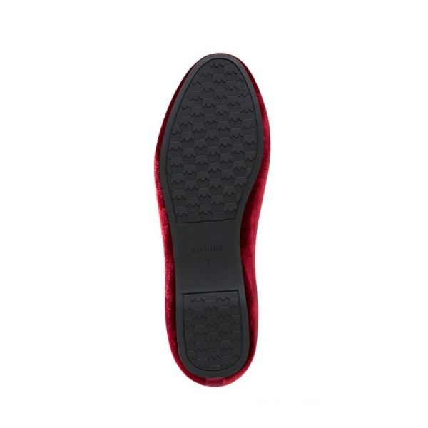Birdies | The Starling-Red Velvet Women Flat-Crimson