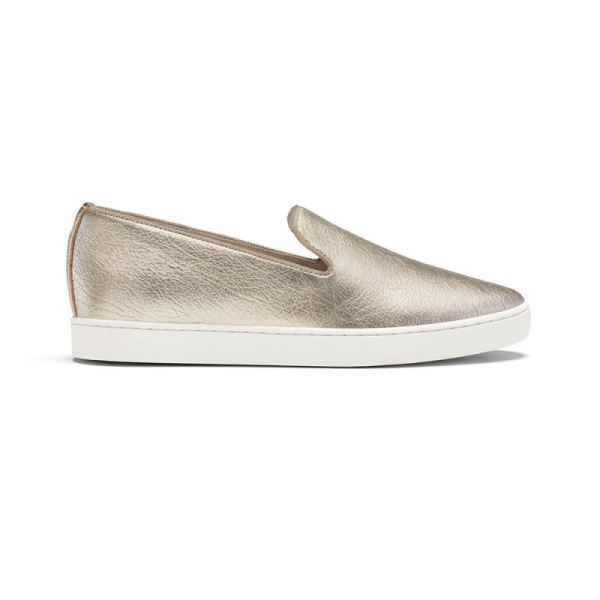 Birdies | The Swift-Gold Leather Women Shoes-Gold