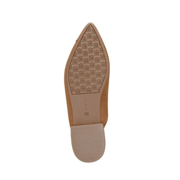 Birdies | The Swan-Brown Suede Women Slide-Golden Oak