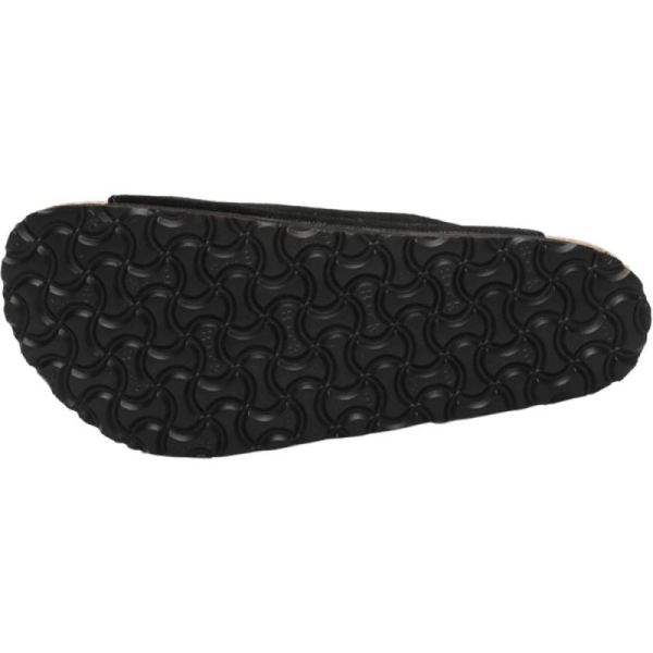 Birkenstock-Men's Arizona Shearling Slide Black/Black Suede