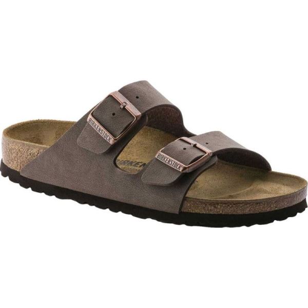 Birkenstock-Men's Arizona Birkibuc Slide Mocha Birkibuc