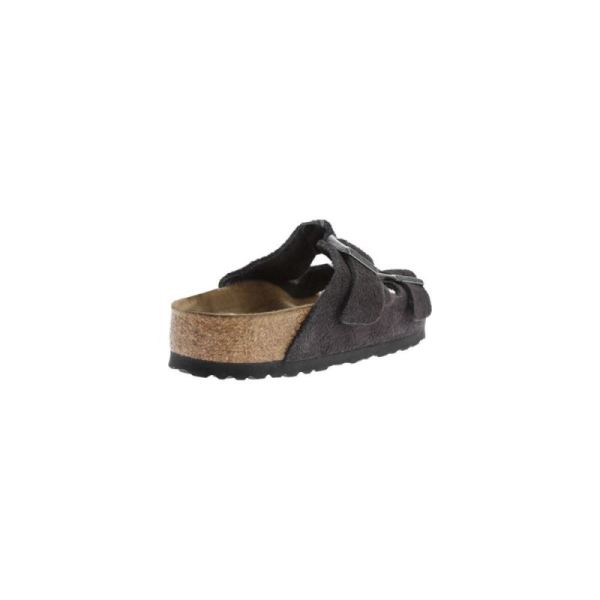 Birkenstock-Men's Arizona Suede with Soft Footbed Slide Velvet Gray Suede with Soft Footbed