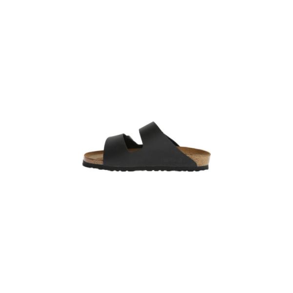 Birkenstock-Men's Arizona Oiled Leather Slide Black Oiled Leather
