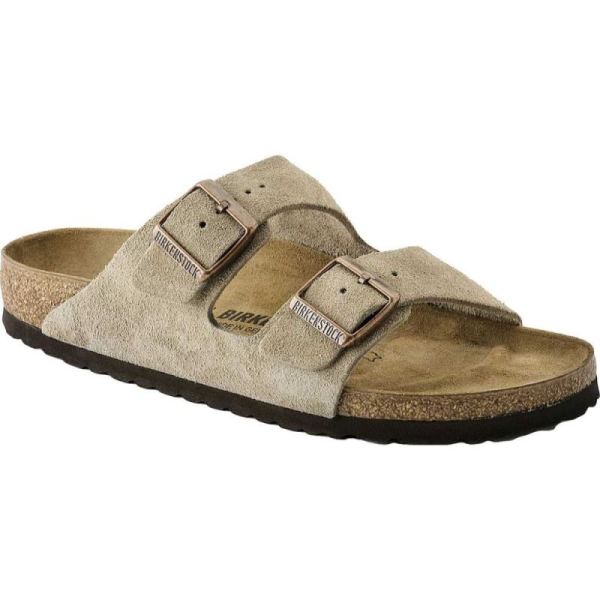 Birkenstock-Women's Arizona Suede Sandal Taupe Suede