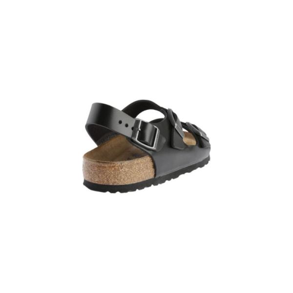 Birkenstock-Men's Milano Amalfi Leather with Soft Footbed Active Sandal Brown Amalfi Leather