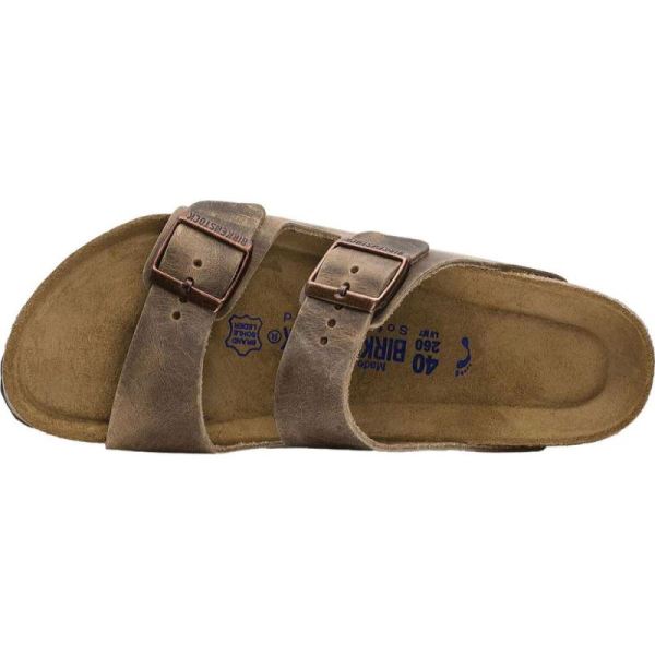 Birkenstock-Women's Arizona Soft Footbed Oil Leather Slide Tobacco Oiled Leather