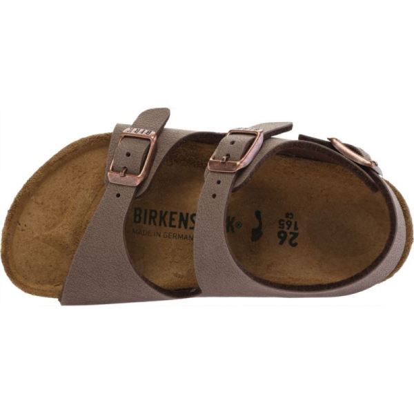 Boys' Roma Birkibuc Ankle Strap Sandal Mocha Birko-Flor