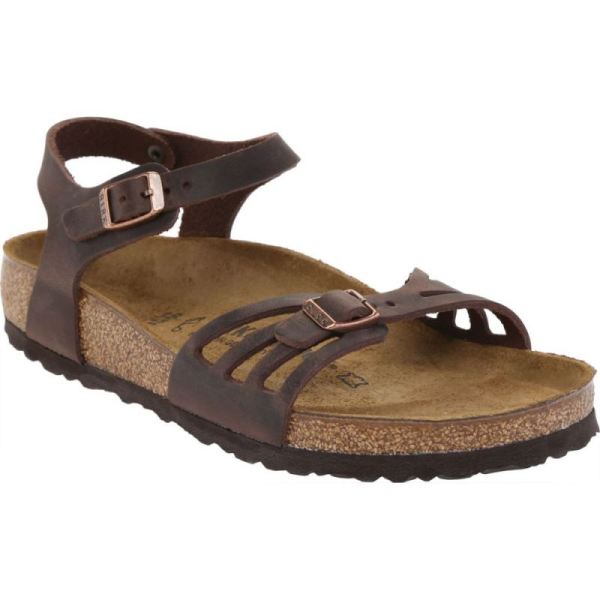 Birkenstock-Women's Bali Ankle Strap Cork Sandal Habana Oiled Leather
