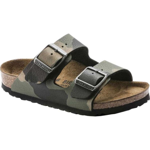 Children's Arizona Birko-Flor Slide Desert Soil Camo Khaki Birko-Flor