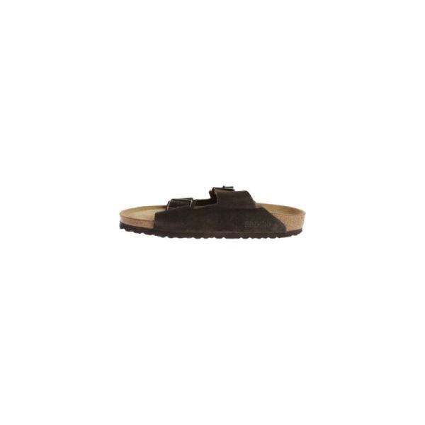 Birkenstock-Men's Arizona Suede with Soft Footbed Slide Mocha Suede with Soft Footbed