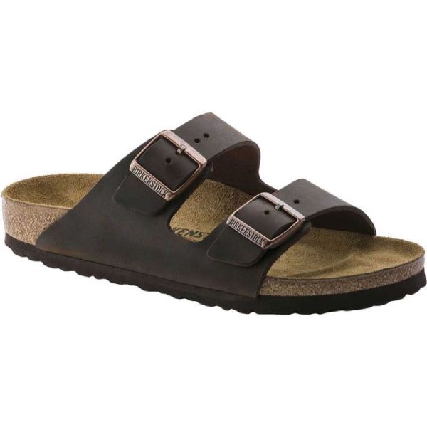 Birkenstock-Men's Arizona Oiled Leather Slide Habana Oiled Leather