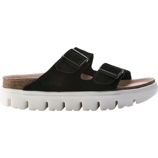 Birkenstock-Women's Arizona Chunky Two Strap Slide Black Suede