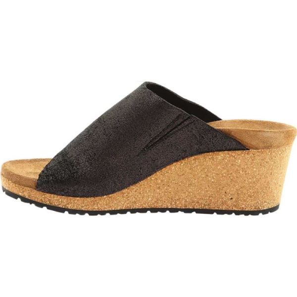 Birkenstock-Women's Papillio Namica Wedge Slide Metallic Antique Black Leather