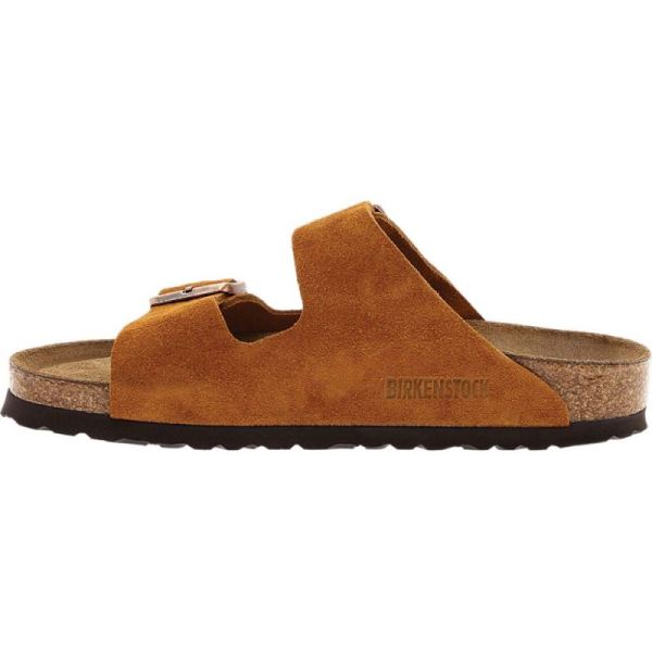 Birkenstock-Men's Arizona Suede with Soft Footbed Slide Mink Suede